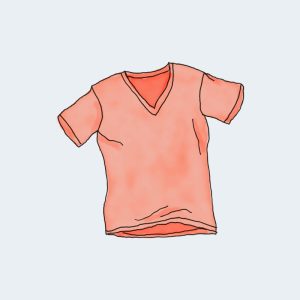 Camiseta com gola V